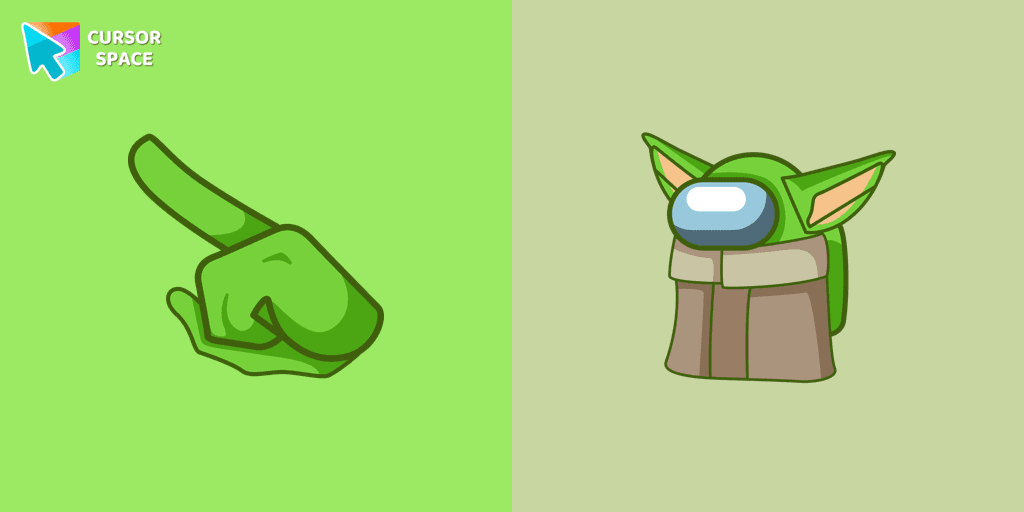 Among Us Baby Yoda Character cursor pack